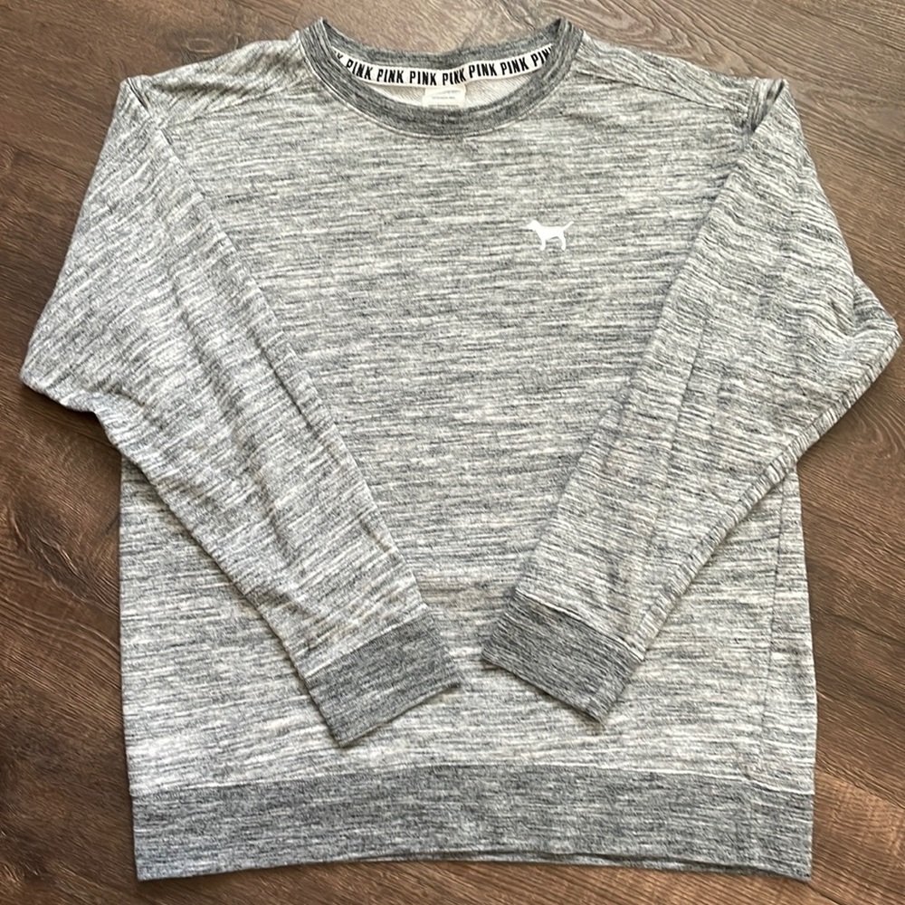 Pink gray light weight sweater